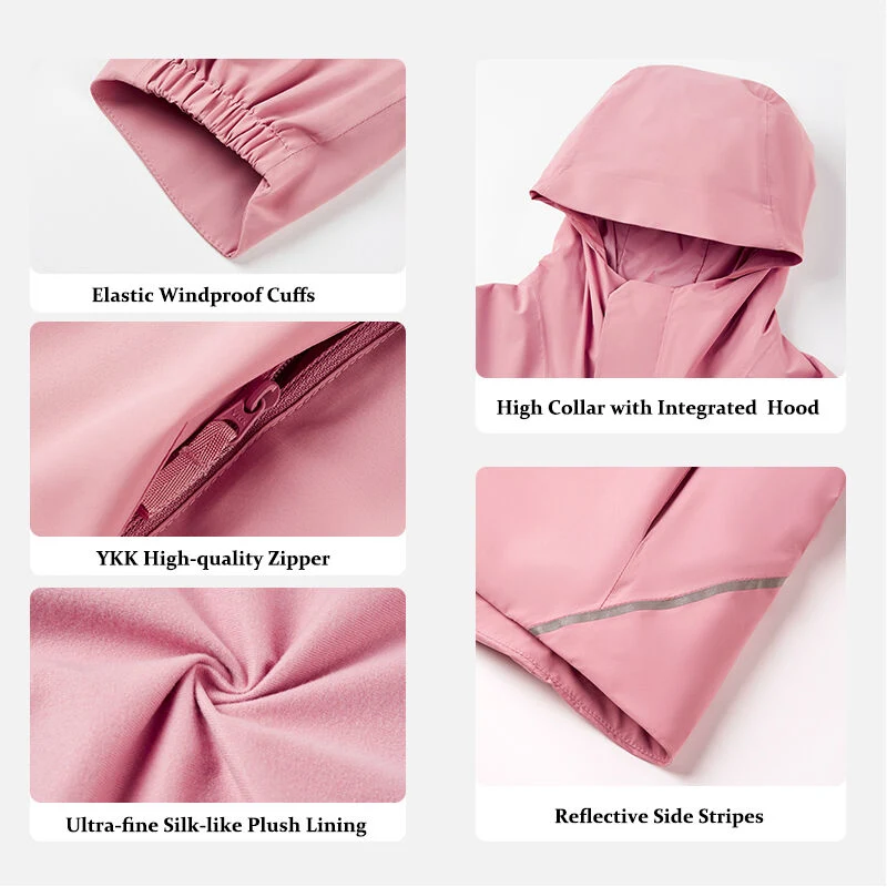 Proshield-X Women′s Fleece Lined Oil-Repellent Waterproof Outdoor Rain Jacket with Hood