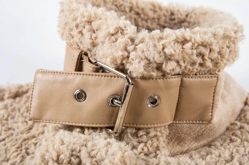Custom Women Made Oversize Long Sheep Lamb Classic Jacket Teddy Fur Coat for Women Fleece Jacket