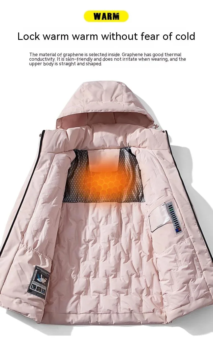 Men Women Hiking Jacket Waterproof Camping Trekking Climbing Windbreaker Outdoor Softshell Cotton Coat