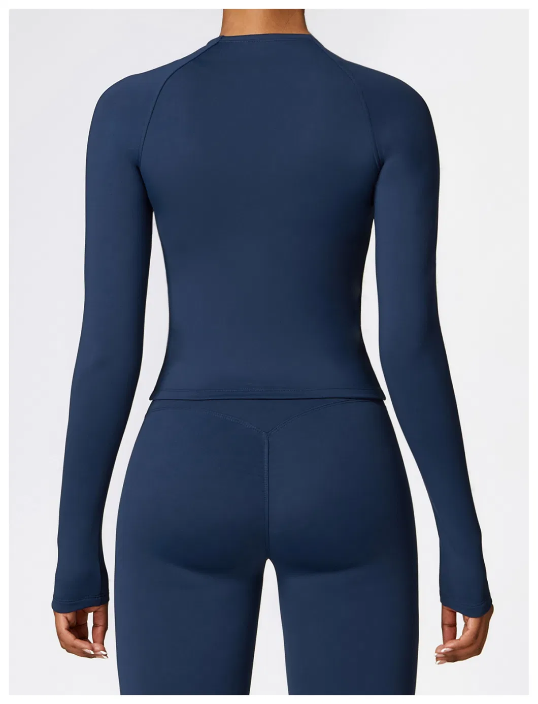 Winter Warm Fleece Long-Sleeved Yoga Jacket Outdoor Running Fitness Top Sports Coat