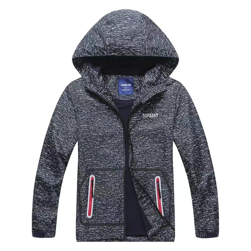 Children Outdoor Printed Clothes Waterproof Breathable Fleece Lined Full Zip Hoodies