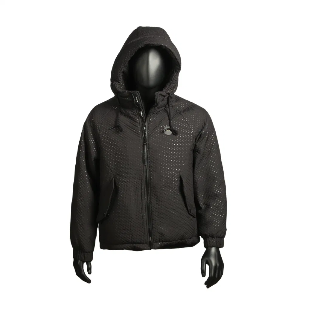 Men Outwear Winter Warm Duck Down Jacket Thick Hooded Custom Hybrid Softshell Puffer Coat Parka Quilted