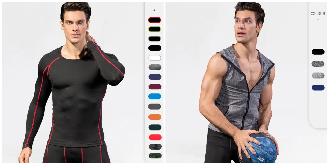 Workout Clothes Sprint/Autum Jacket Sportswear Gym Fitness Men′ S Gray Hooded Shirt Casual Top Garment Men Clothing Apparel Garment