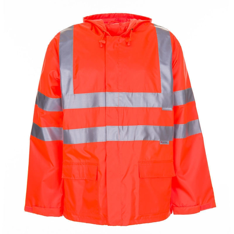 Customized PU Raincoat Men Reflective Stripe Waterproof Hooded Rain Suit Rainwear Raincoat