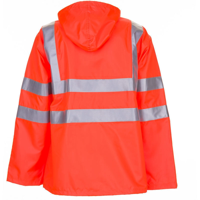 Customized PU Raincoat Men Reflective Stripe Waterproof Hooded Rain Suit Rainwear Raincoat