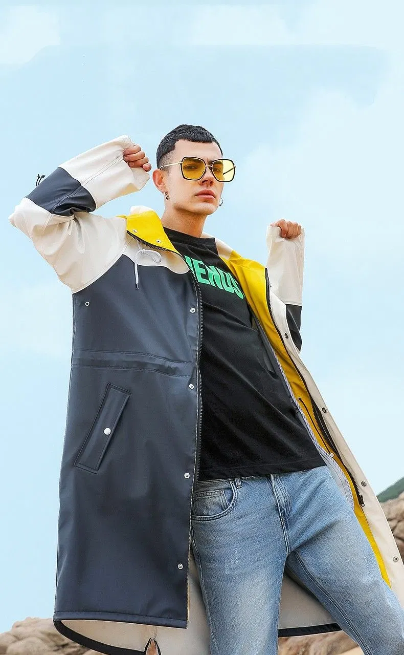 Fashion Motorcycle Long Raincoat Suit Rain Jacket Adult Men Women Rain Coat