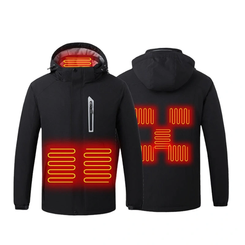 Custom Insulated Electric Heating Coat Winter Hoodie Heated Jacket for Men