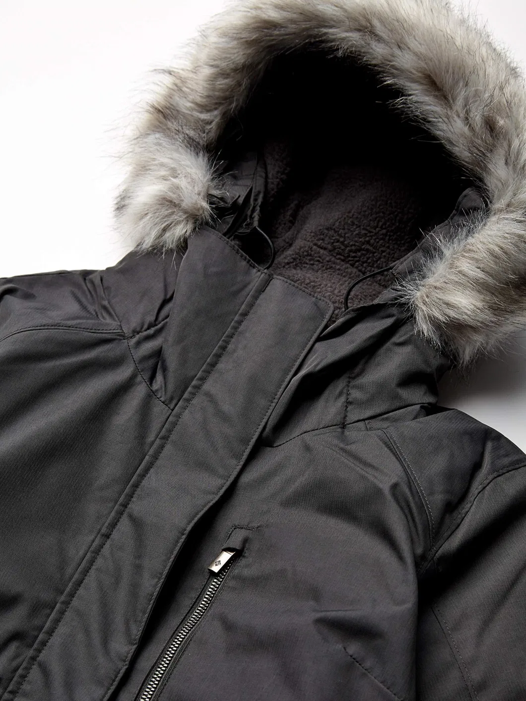 Asiapo China Factory Women′s Winter Outdoor Trench Puffer Jacket with Detachable Fur Trim Hood