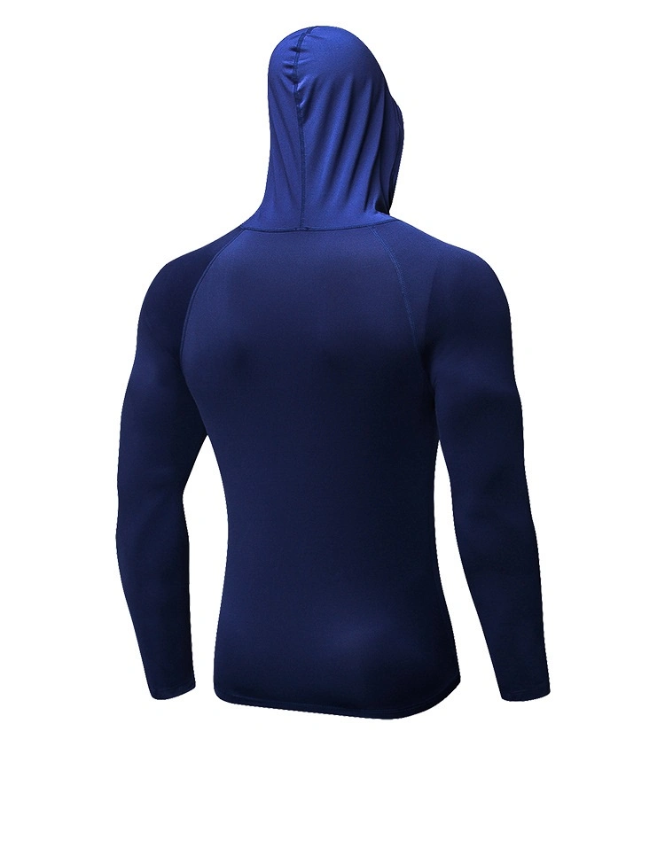Workout Clothes Sprint/Autum Jacket Sportswear Gym Fitness Men′ S Gray Hooded Shirt Casual Top Garment Men Clothing Apparel Garment