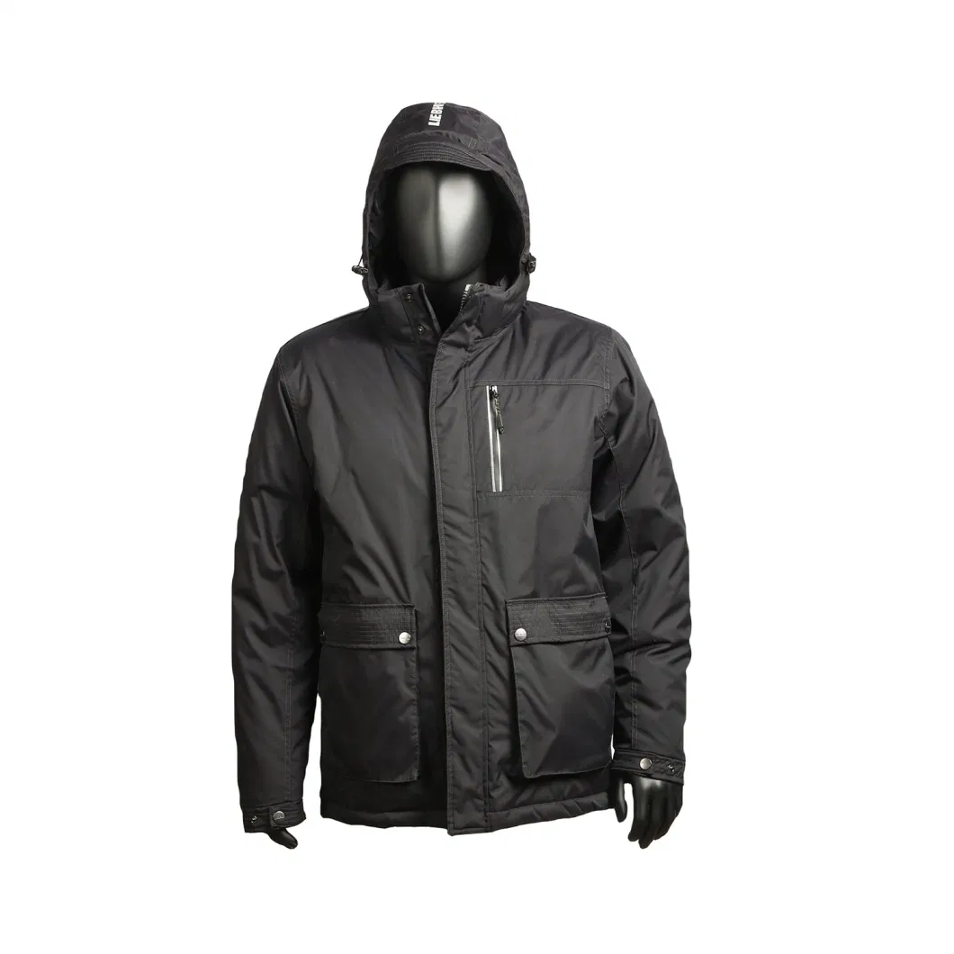 Men Outwear Winter Warm Duck Down Jacket Thick Hooded Custom Hybrid Softshell Puffer Coat Parka Quilted