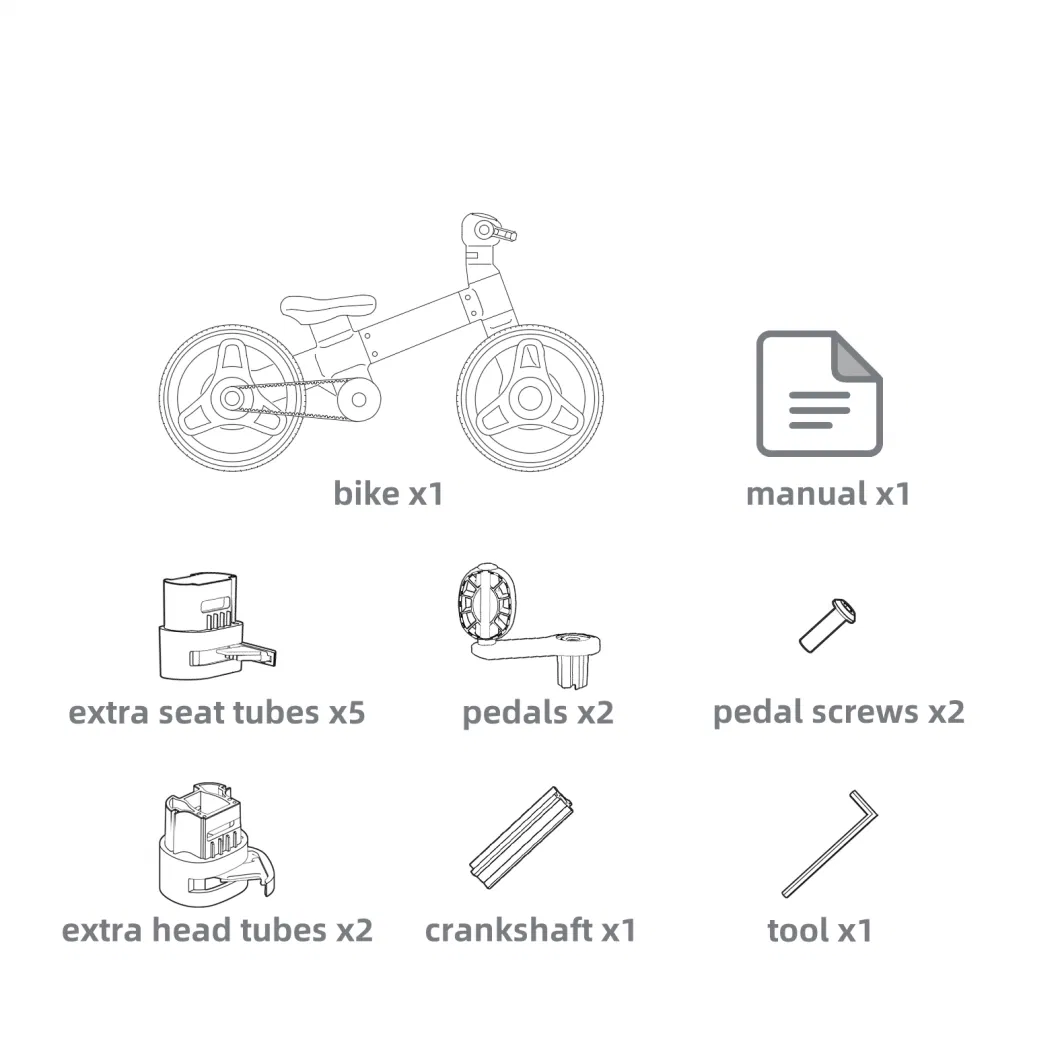 3-7 Years Small Kids Balance Bike, E-Balance Bike, Regular Bike, and E-Bike, Head Wheel Drive Motor, 100W Small E-Bicycles