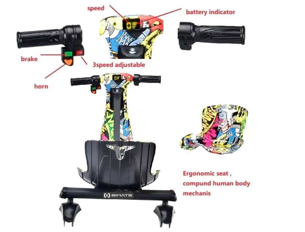 New Pattern Best Gifts 3 Wheel Drifting Electric Scooter Drift Trike for Kids and Adults