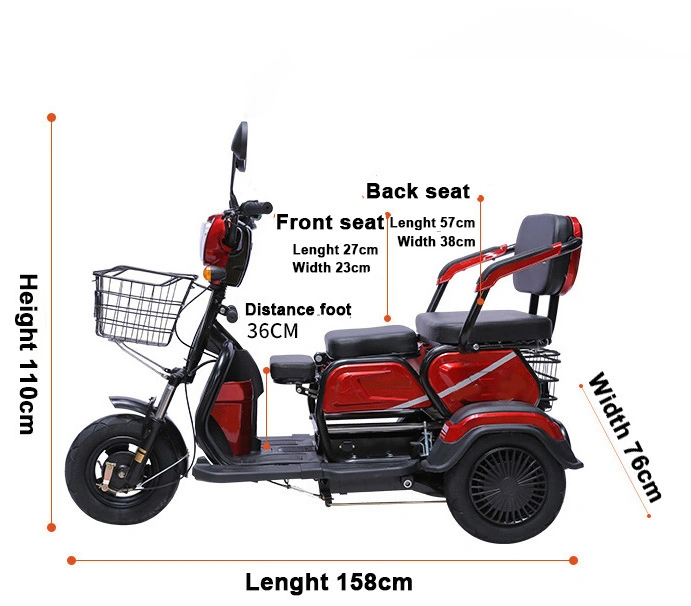 Electric Front for Wheel Cargo Motor Fork Folding Adults 3 Adult Gasoline Dudu Lock Engine 200cc Petrol Star Reverse Tricycle