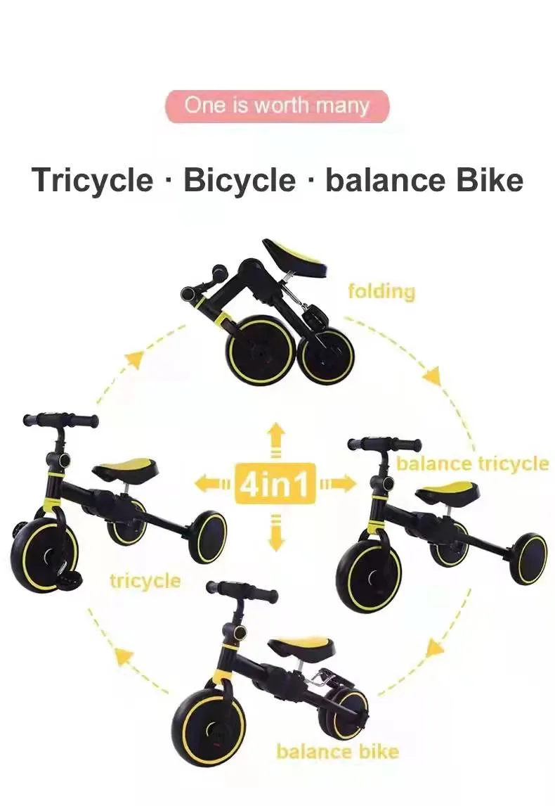 4 in 1 Kids Trike Toddlers Trike 3 Wheel Pedal Bike Multicolor for 3 4 5 Years Old Boys Girls Tricycle Indoor &amp; Outdoor