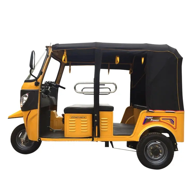 Three Wheel Motorcycle Open Electric Tricycle Solar Charger Rickshaw