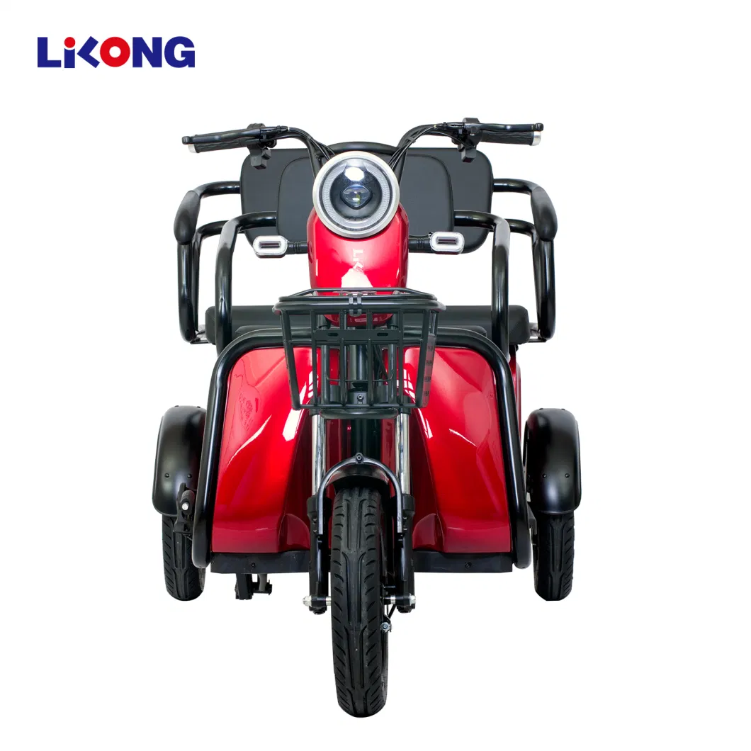 Waterproof Motor 3 Seat Electric Tricycle Adult Motorized Tricycle for Passenger