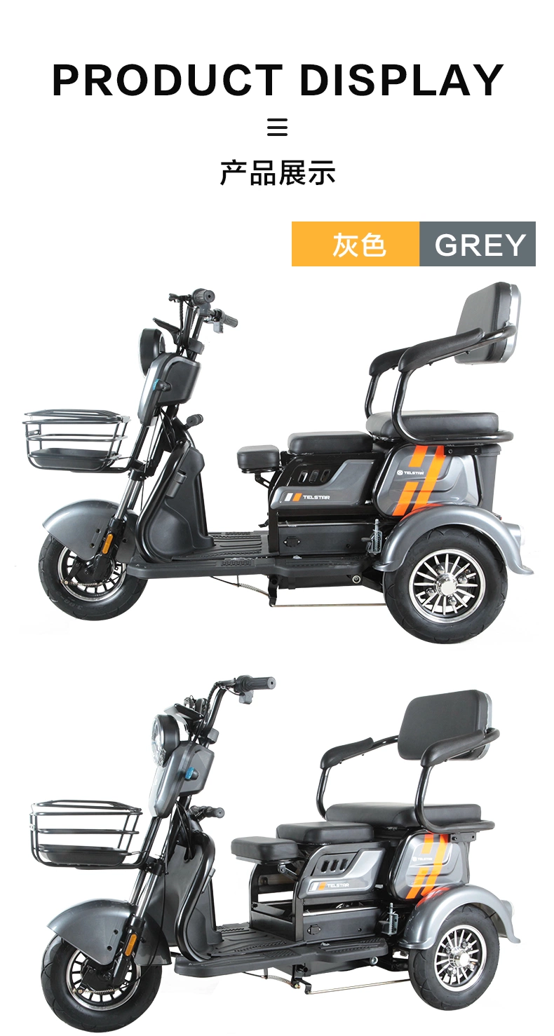 3 Wheel Adults Battery Powered Electric Tricycles Adultos Three Wheel Triciclo Electrico Trike for Sale