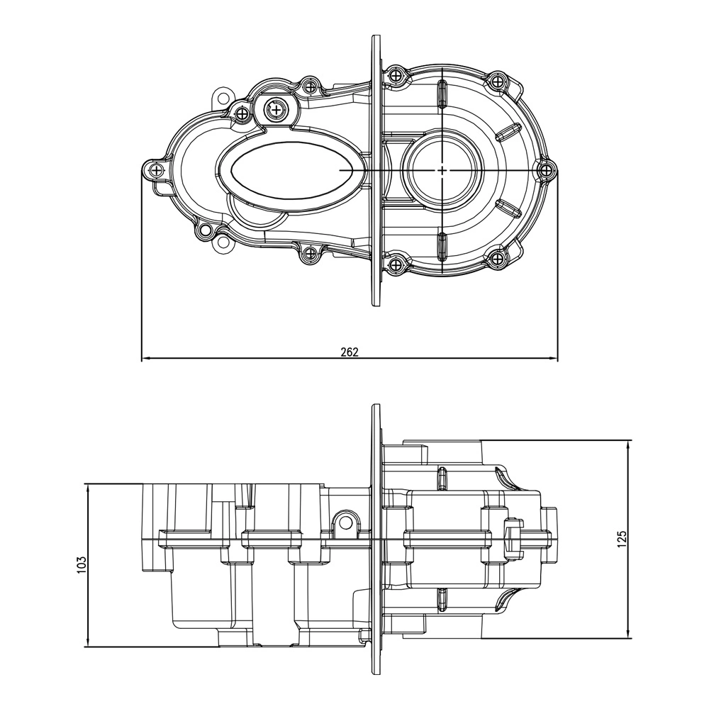 High Quality Gear Box for E-Bike Electric Vehicle Two Speed and Single Speed Motor Gear Box