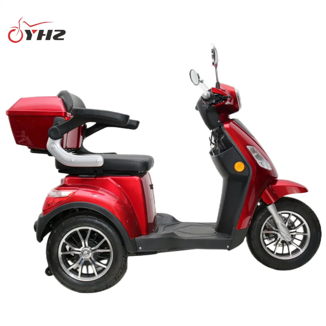2024 Hot Selling CE Elderly Electric Mobility Scooter 3 Wheels Motorcycle 650W 800W 1000W Disabled Tricycle Handicapped Vehicle E-Bike with Rear Box