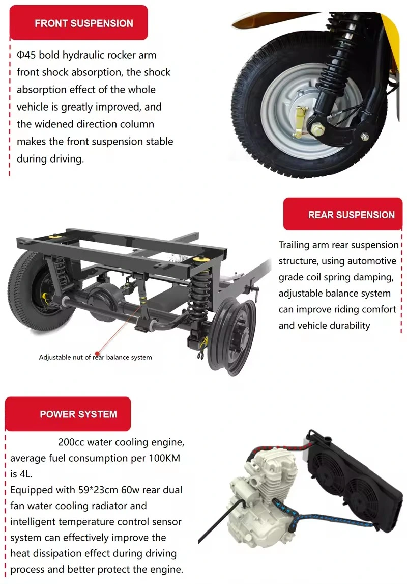 3 Wheel Ghana Motor Viribus 3 Wheel Electric Bike Motor Tricycle, 150cc Engine Cargo Electric Bike for Sale