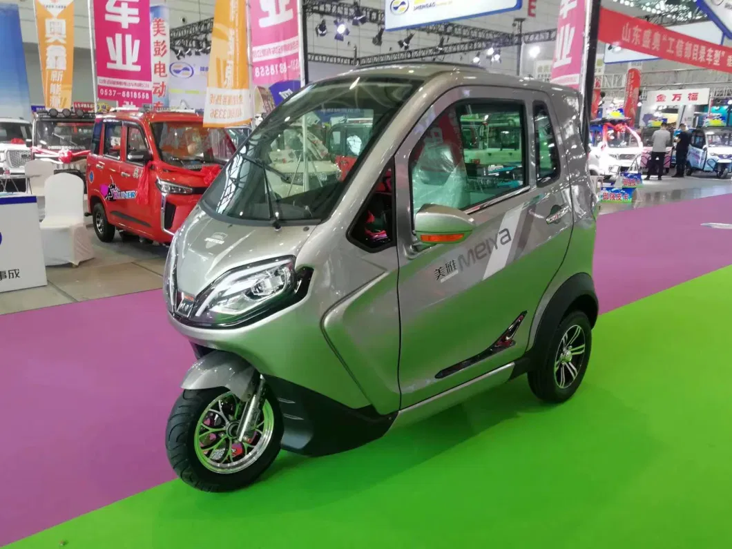 Three Wheels 1000W 3000W Two Doors Tuk Tuk Taxi Electric Enclosed Rainproof Tricycle E Rickshaw Mobility Scooter with 3 Passengers Mini Electric Car