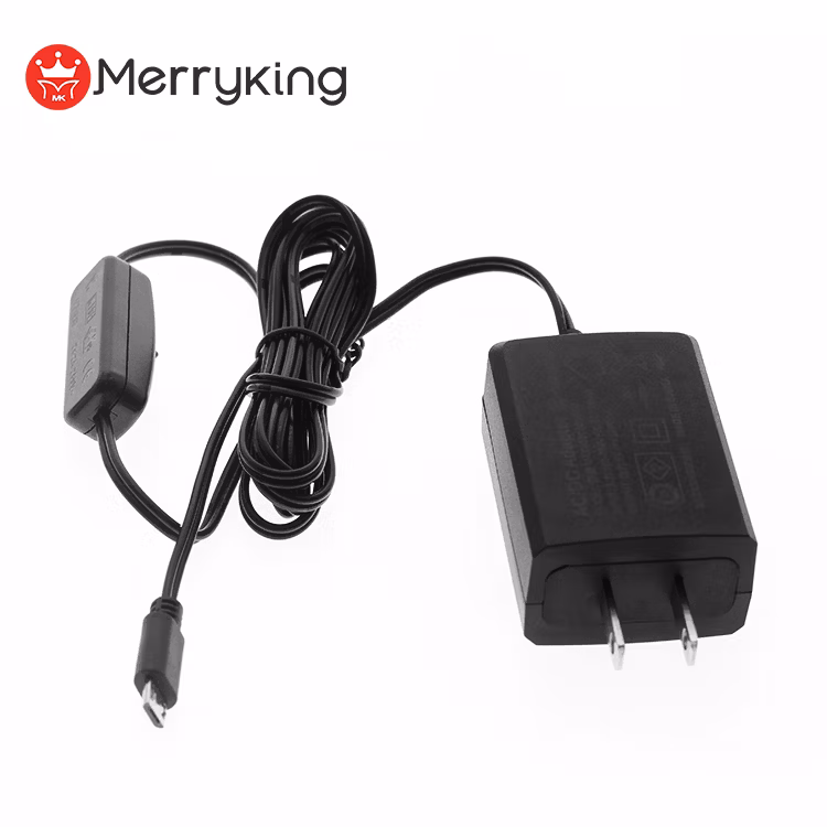Black White 9V 2A 18W Series Wall Mount Type AC DC Power Adapter with CE UL GS Certificates for LED Light/Video/Audio