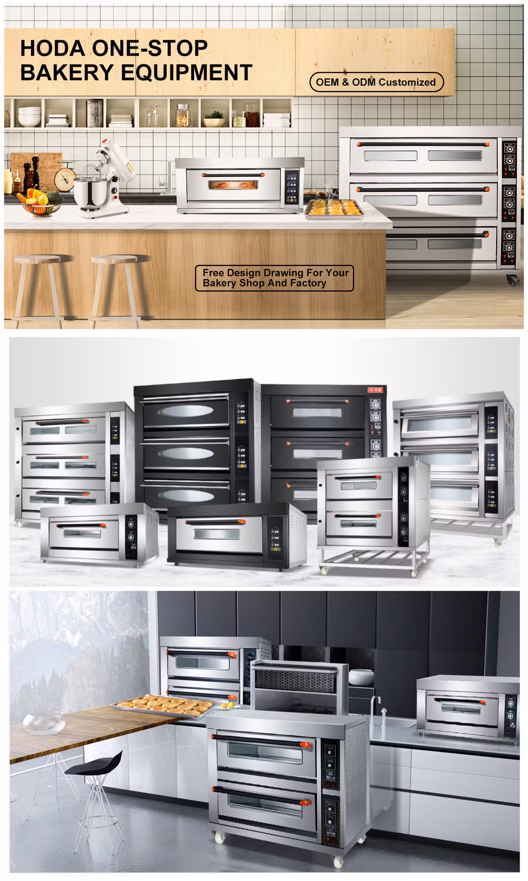 Full Set Complete List Guangzhou China Supplies CE Price Automatic Industrial Food Baking Machine Mini Bread Commercial Oven Bakery Equipment for Sale Machinery