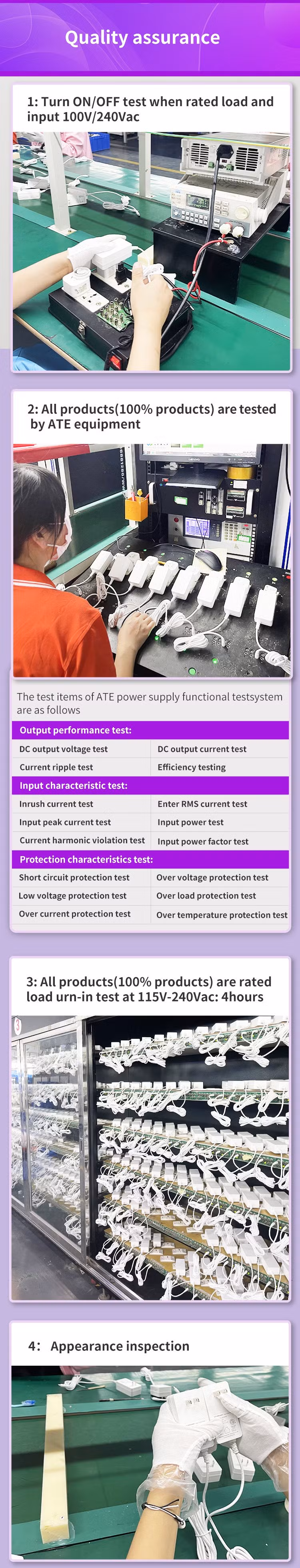 9V 12V 15V 24V 48V Universal Adaptor with CE GS UL PSE FCC SAA C-Tick Kc Kcc AC DC Power Adapter Factory