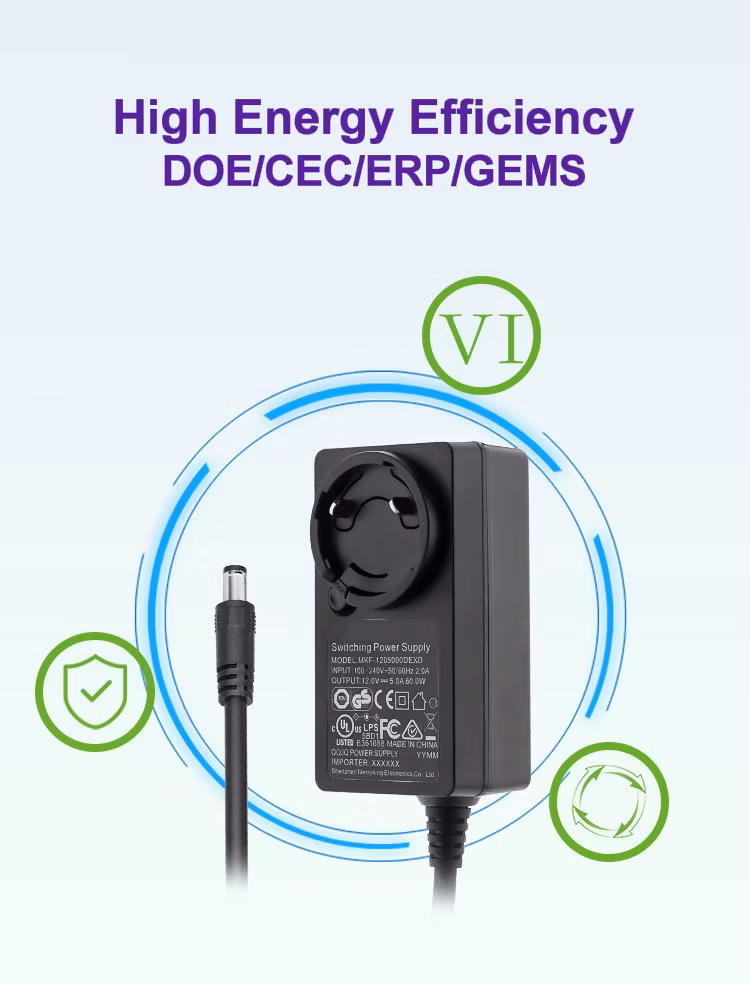9V 12V 15V 24V 48V Universal Adaptor with CE GS UL PSE FCC SAA C-Tick Kc Kcc AC DC Power Adapter Factory
