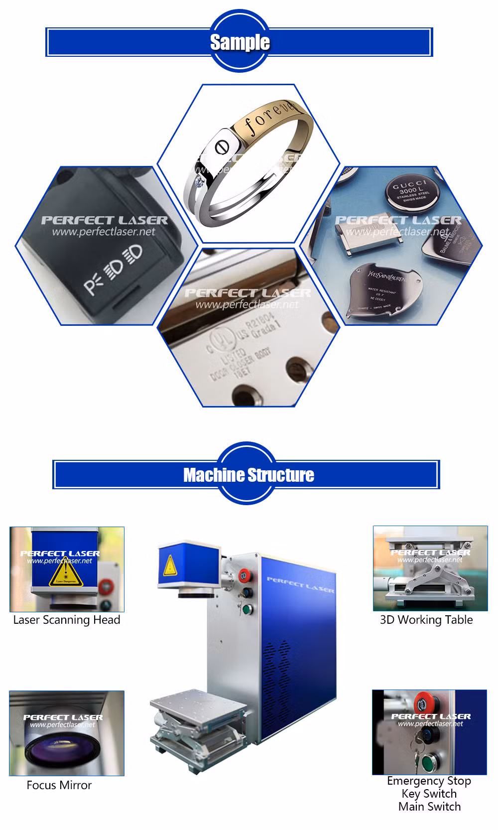 30W Portable Fiber Laser Metal Engraving Machine for Jewellery