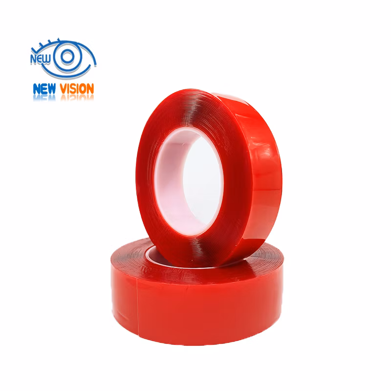 Waterproof Strong Double Side Easy Tear Foam Tape Red Transparent Heavy Duty Tape