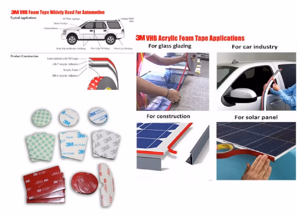 Professional Die Cutting 3m 4920/4930/4950/4955/4959 Acrylic Foam Tape for Automobile Decoration