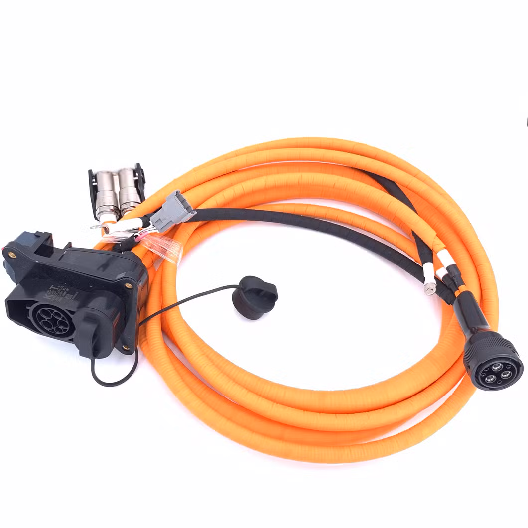 Custom Design of New Energy Vehicle Wiring Harness Cable Assembly with Phoenix Te Amphenol Deutsch Connectors EV Cable 50mm2 70mm2 90mm2 150 ° C 1000V