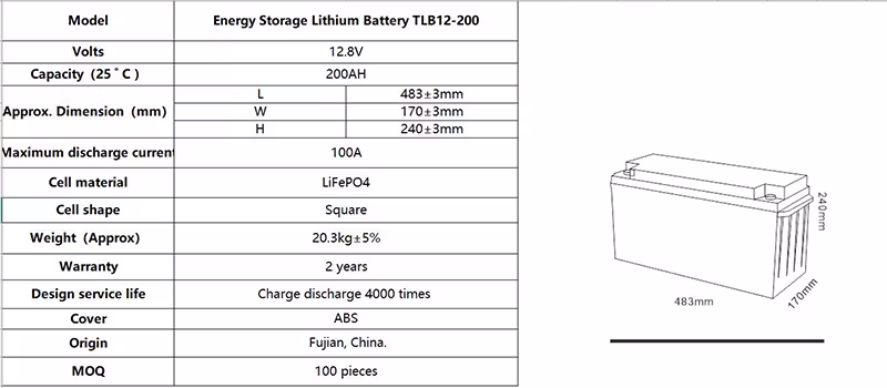Mhb Price Tax Included 12V 12.8V 200ah Solar Home Energy Storage System Lithium Ion Phosphate LiFePO4 Battery
