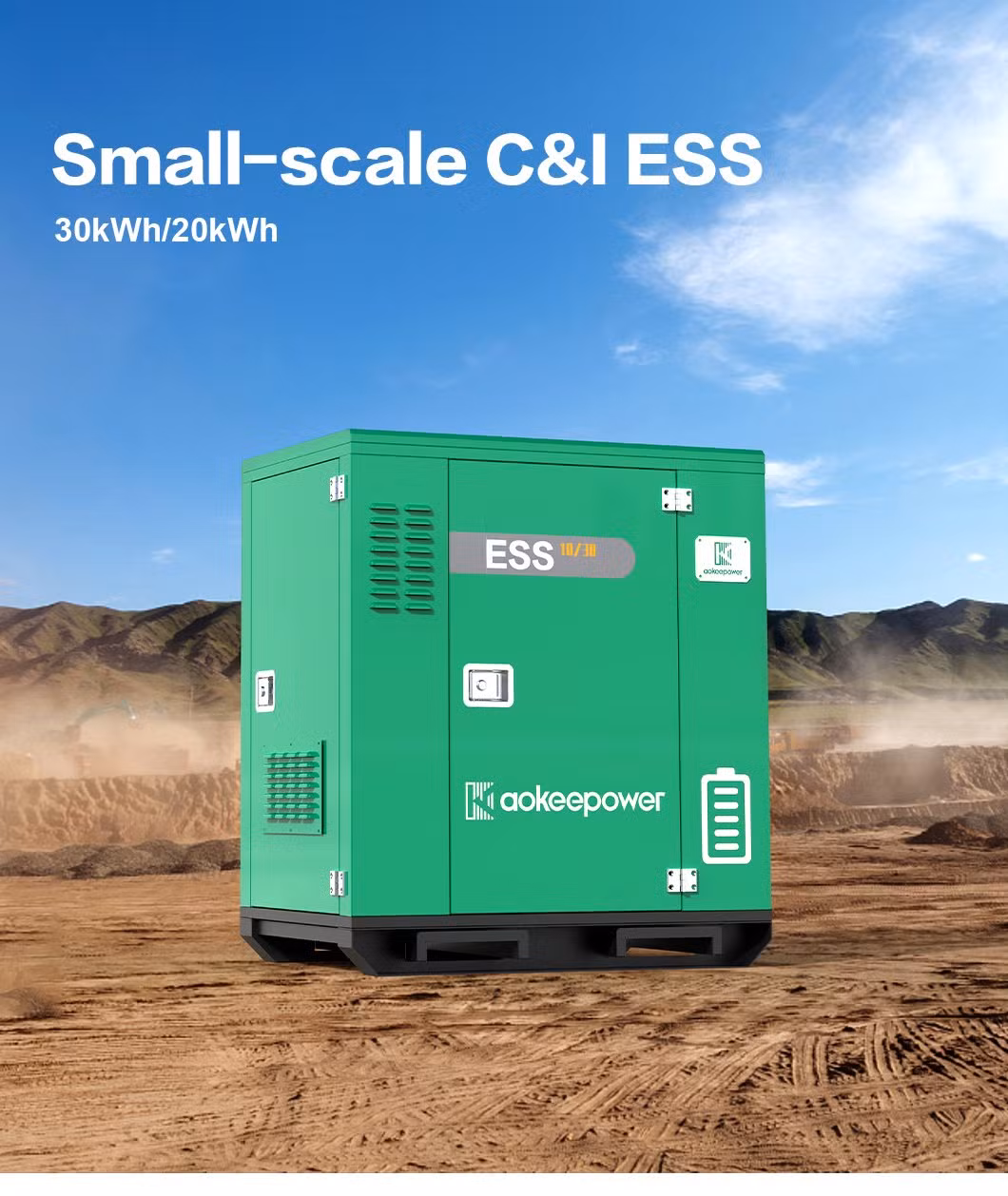 Aoke Eco-Friendly Advanced Industrial Solar Energy Storage System LiFePO4 Battery in China