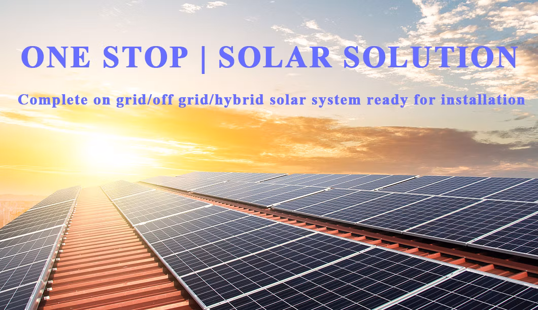 Hybrid Solar Panel off Grid 5kw 8kw 10kw 12kw Household Solar Energy System with Lithium Battery