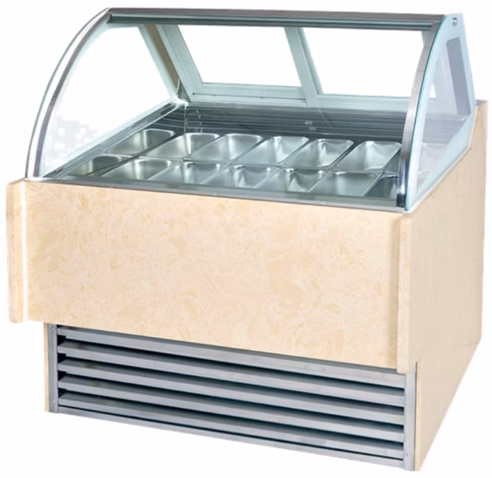 -24º C Degree Gelato Showcase Popsilces Ice Cream Display Showcase Freezer Refrigerator
