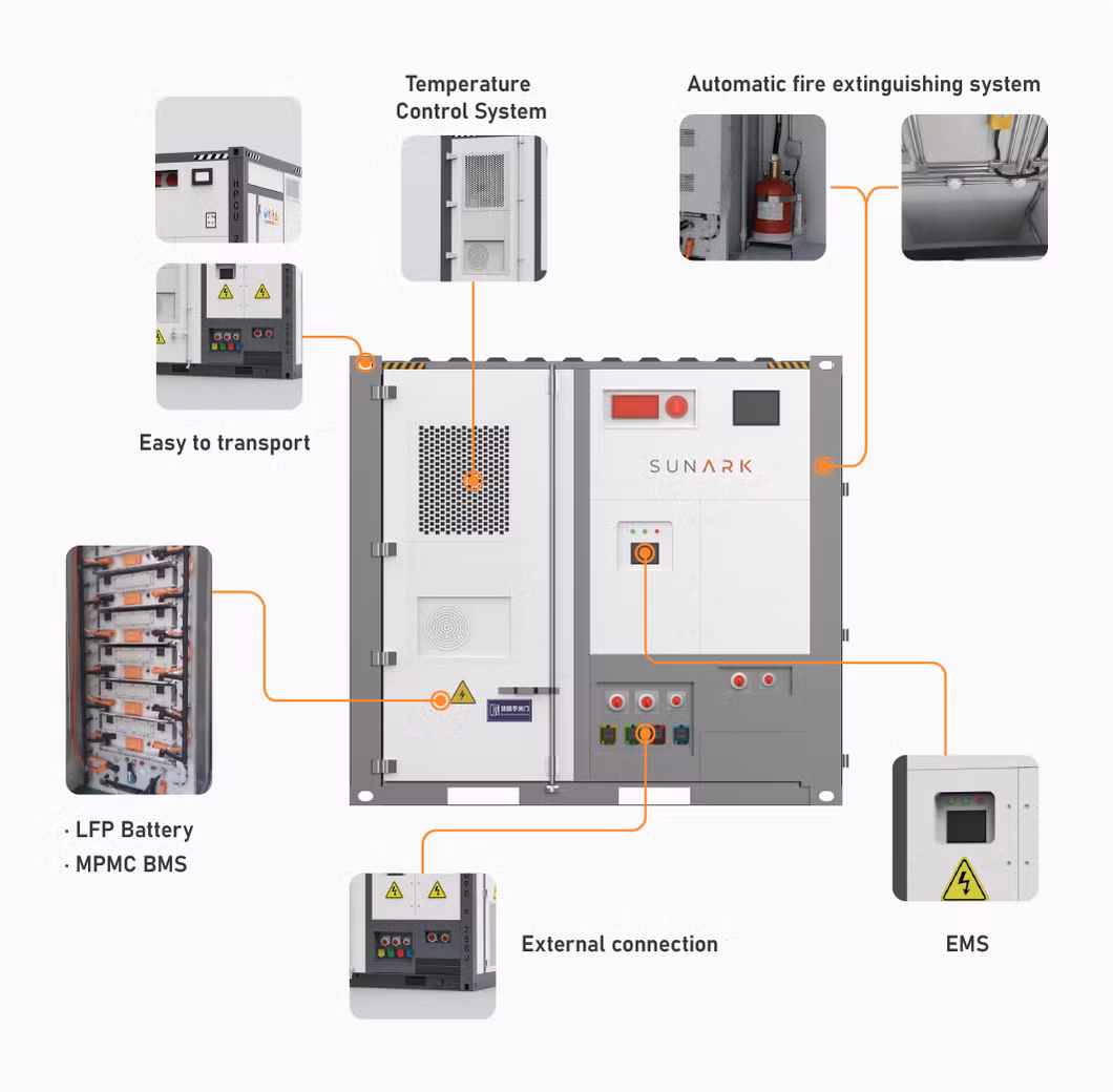 Sunark Maximum Capacity of 645kwh Container Ess 300kwh 500kwh 700kwh Energy Storage System China Market