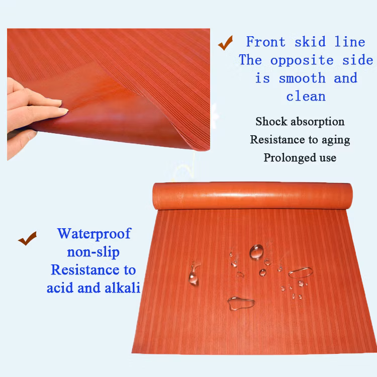 3mm-6mm Non-Slipping Variable Colors Corrugated Rubber Sheet Matting Floor Roll
