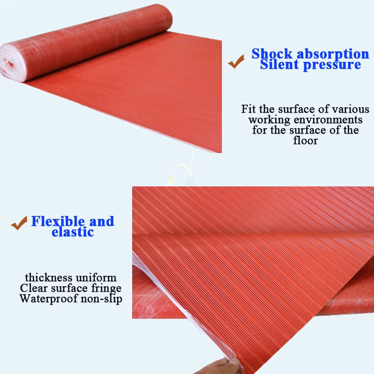 3mm-6mm Non-Slipping Variable Colors Corrugated Rubber Sheet Matting Floor Roll