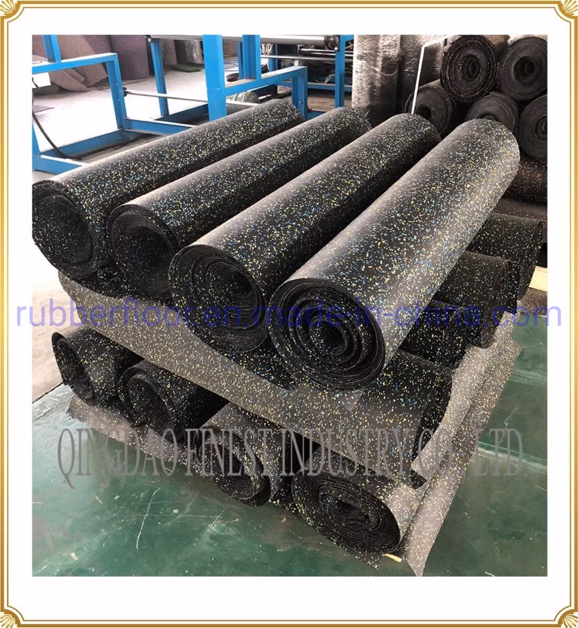Hot Sale Crossfit Anti Vibration Shock EPDM Speckles Gym Rubber Flooring Roll, Rubber Floor Roll, Rubber Flooring Rolls, Rubber Mat Roll, Rubber Floor Mat