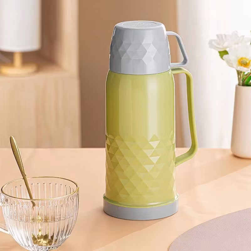 Home Glass Refill Pink 2L 3.2L Home Custom Printing Decal Plastic Vacuum Flask Keep Hot White Glass Carafe Coffee Pot Plastic Flask Glass Carafe Coffee Pot