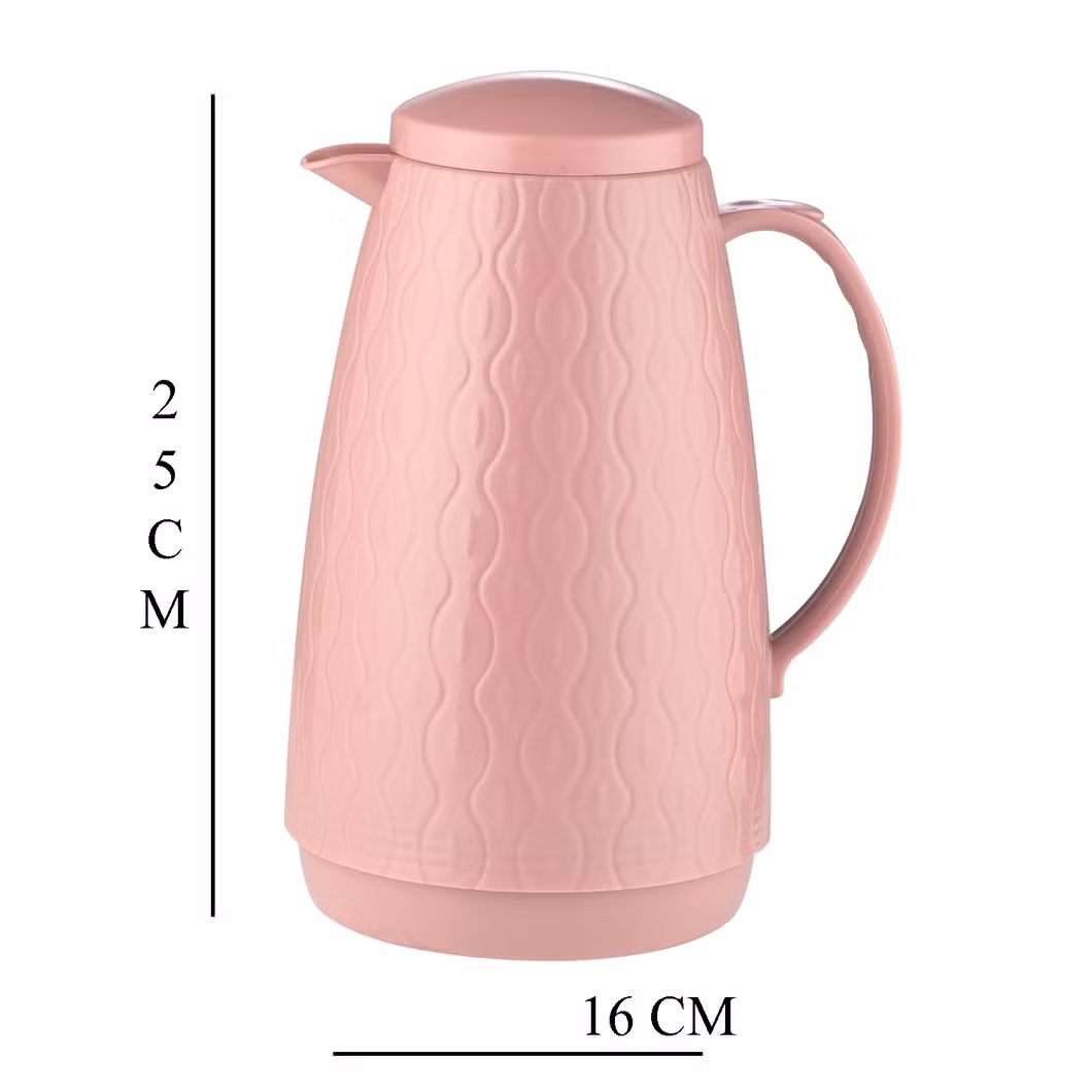 Home Glass Refill Pink 2L 3.2L Home Custom Printing Decal Plastic Vacuum Flask Keep Hot White Glass Carafe Coffee Pot Plastic Flask Glass Carafe Coffee Pot