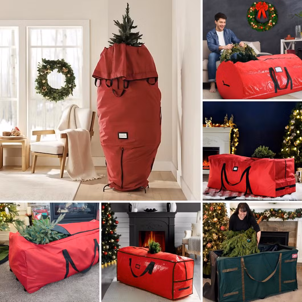 Wholesale Price OEM Factory Customized Holiday Containers Artificial Xmas Disassembled Trees Heavy Duty Christmas Storage Container Manufacturer in China