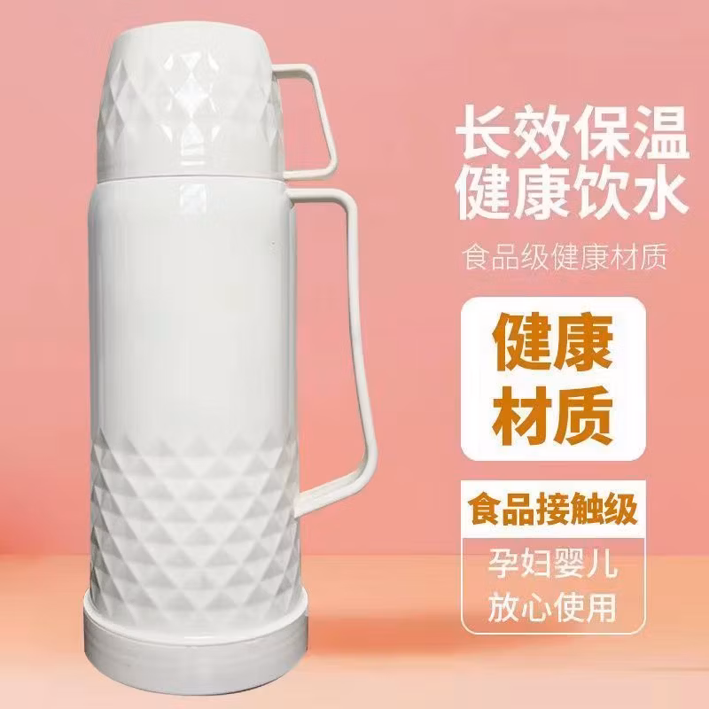Home Glass Refill Pink 2L 3.2L Home Custom Printing Decal Plastic Vacuum Flask Keep Hot White Glass Carafe Coffee Pot Plastic Flask Glass Carafe Coffee Pot