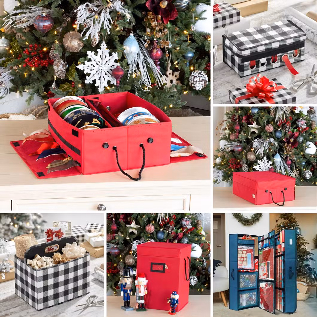 Wholesale Price OEM Factory Customized Holiday Containers Artificial Xmas Disassembled Trees Heavy Duty Christmas Storage Container Manufacturer in China