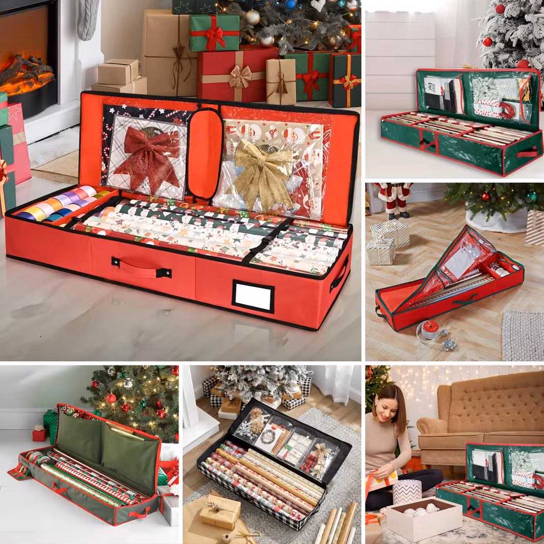 Wholesale Price OEM Factory Customized Holiday Containers Artificial Xmas Disassembled Trees Heavy Duty Christmas Storage Container Manufacturer in China