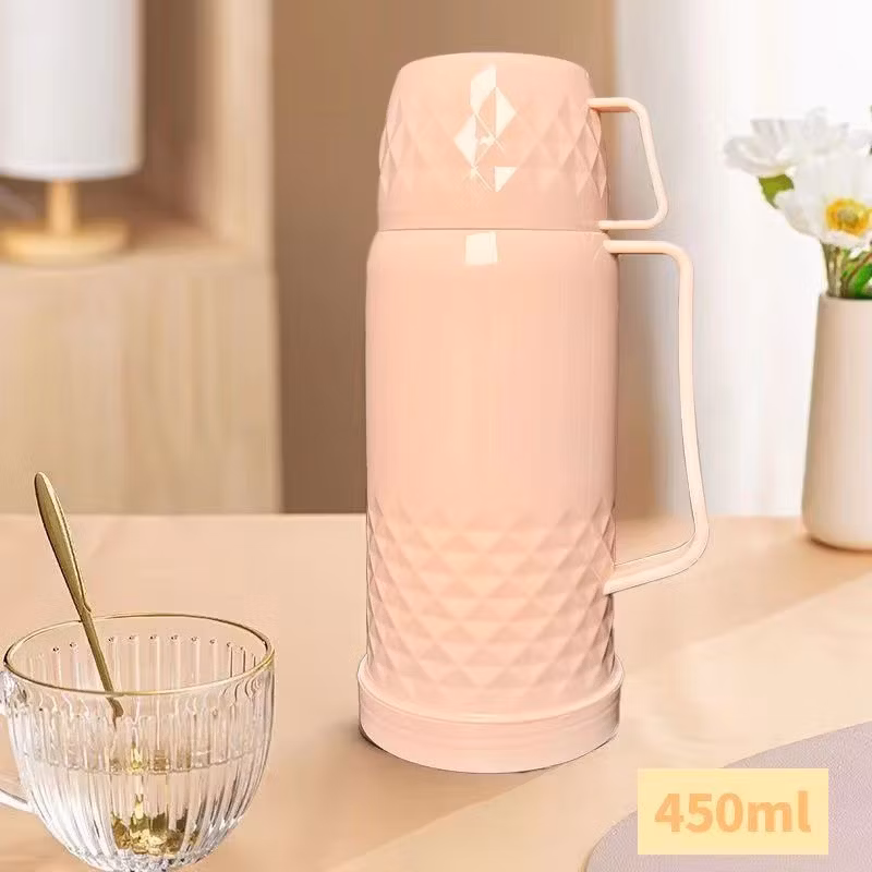 Home Glass Refill Pink 2L 3.2L Home Custom Printing Decal Plastic Vacuum Flask Keep Hot White Glass Carafe Coffee Pot Plastic Flask Glass Carafe Coffee Pot