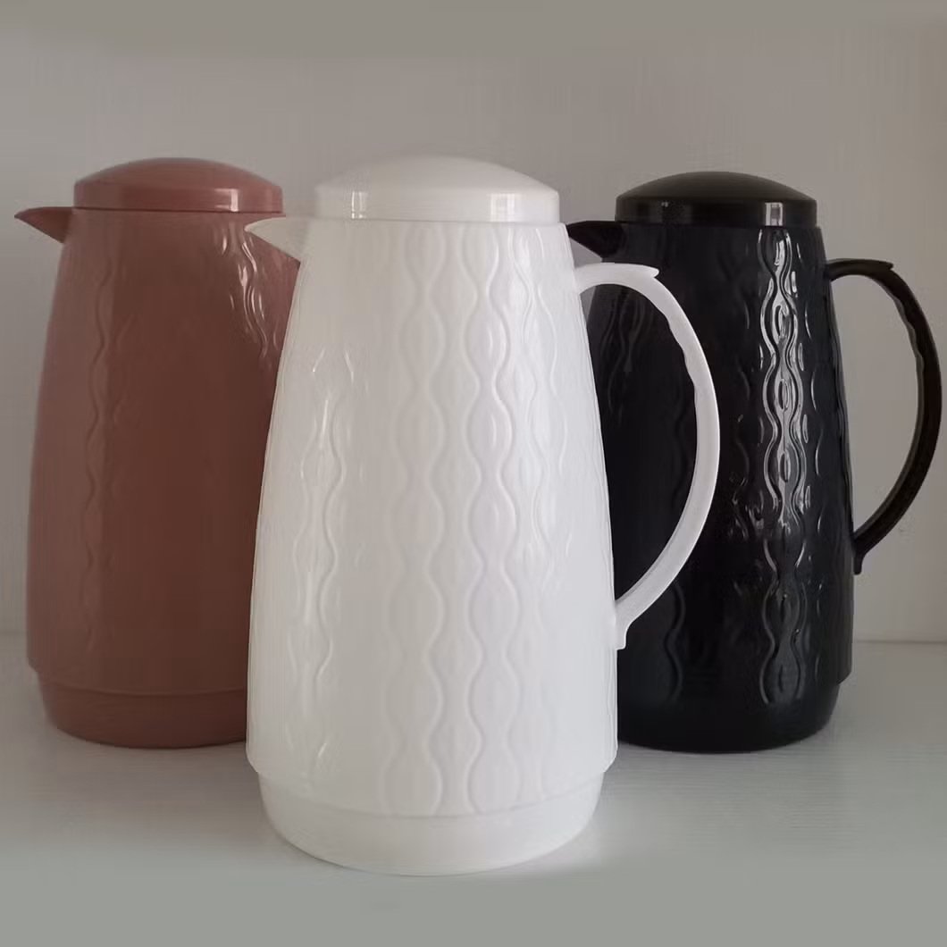 Home Glass Refill Pink 2L 3.2L Home Custom Printing Decal Plastic Vacuum Flask Keep Hot White Glass Carafe Coffee Pot Plastic Flask Glass Carafe Coffee Pot