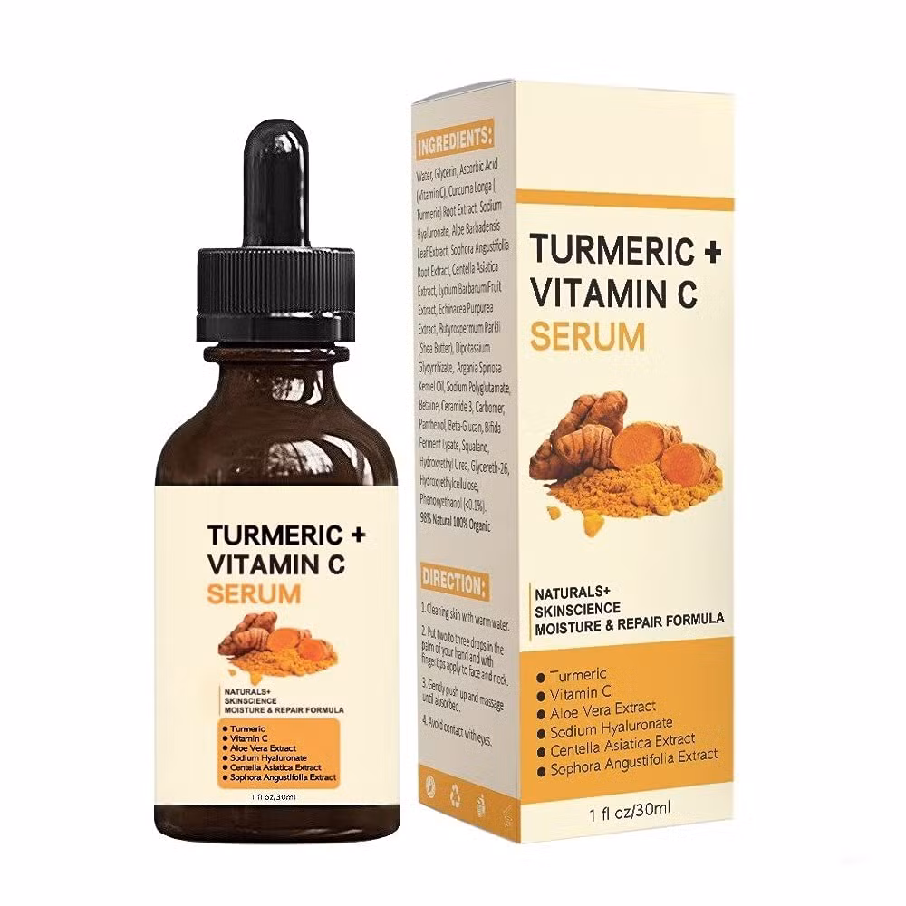 Aixin OEM Organic Turmeric Face Serum + Vitamin C, Acne Treatment, Clear Skin Toner, Hydrate Dull & Dry Skin, Anti-Aging Facial Serum